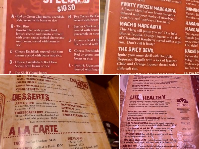 Top Shelf Mexican Food & Cantina Menu