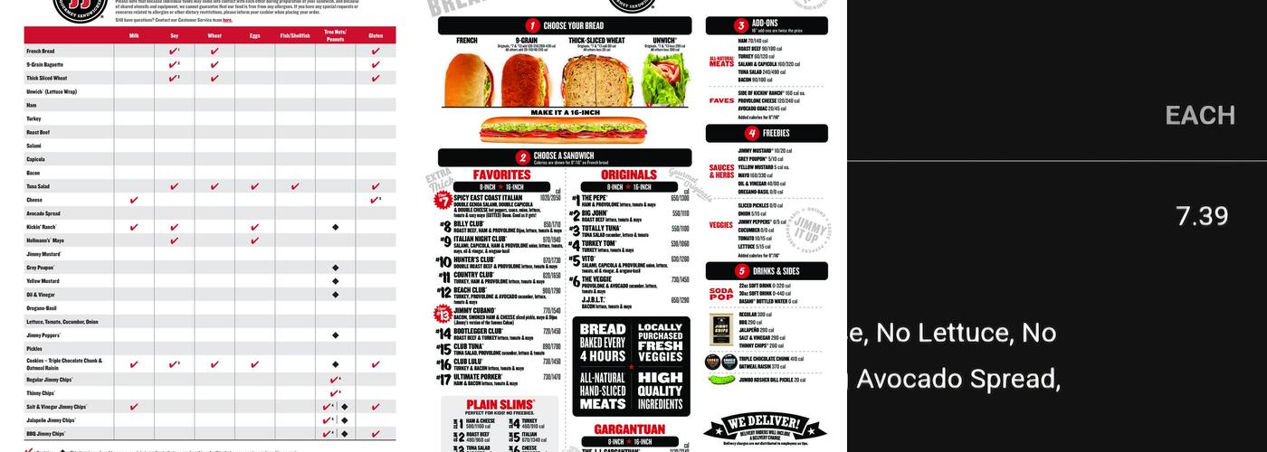 Jimmy John's Menu