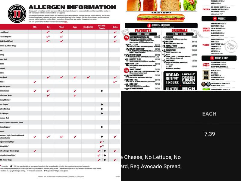 Jimmy John's Menu