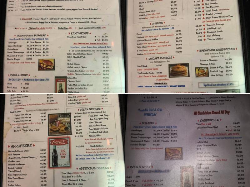 Lollie's Cafe Menu