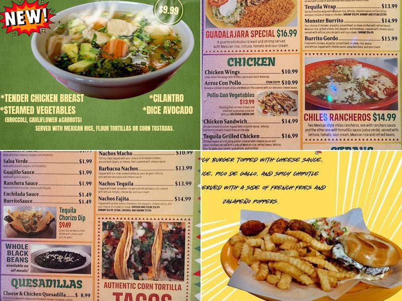 Tequila Mexican Restaurant Menu