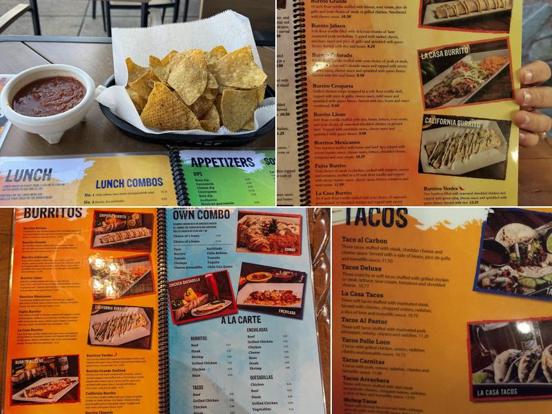 La Casa Mexicana Menu