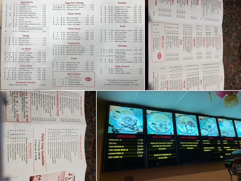 Ja Bowl Asian Express Menu