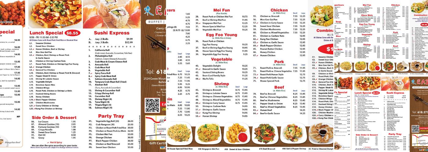 Easy Buffet & Grill Menu