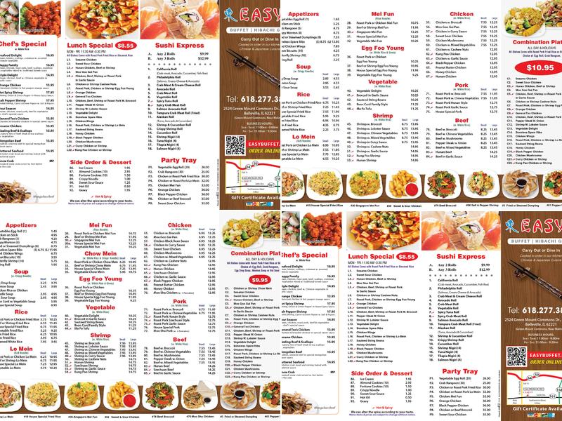 Easy Buffet & Grill Menu