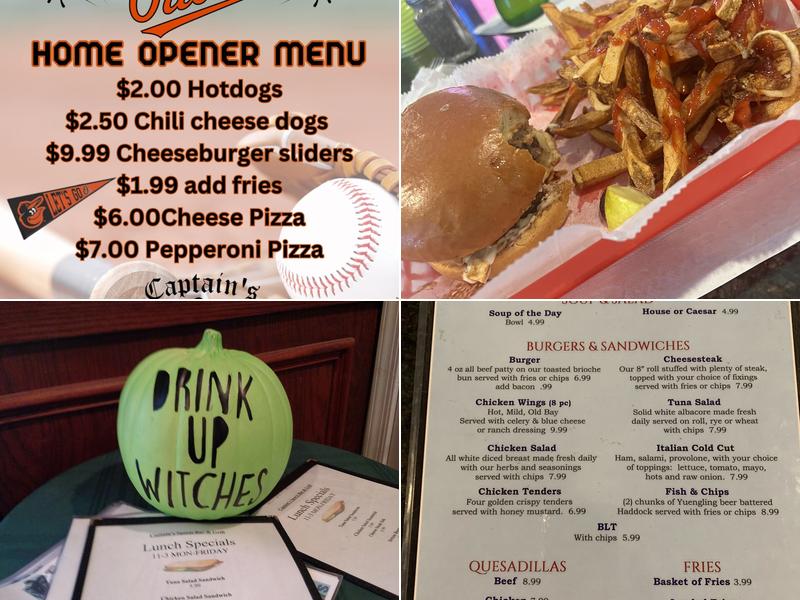 Captain's Bar & Grill Menu