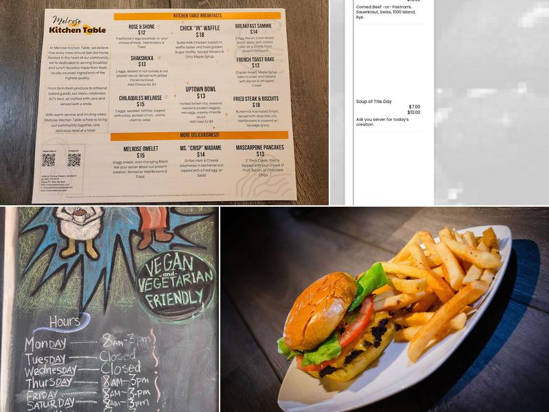 Melrose Kitchen Menu