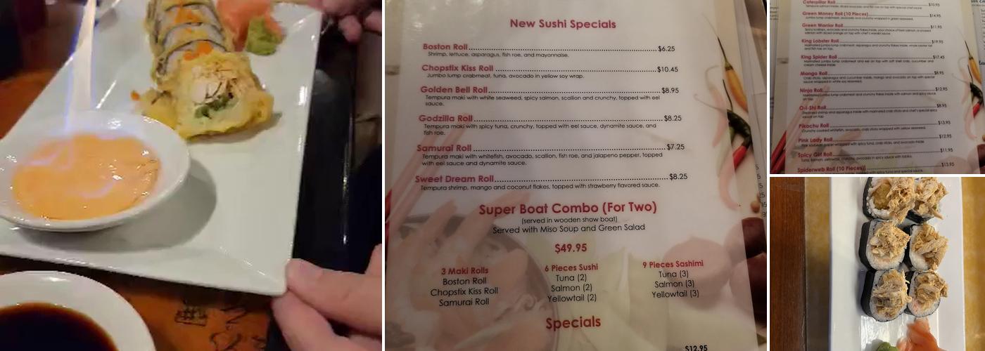 Chopstix Gourmet and Sushi Bar Menu