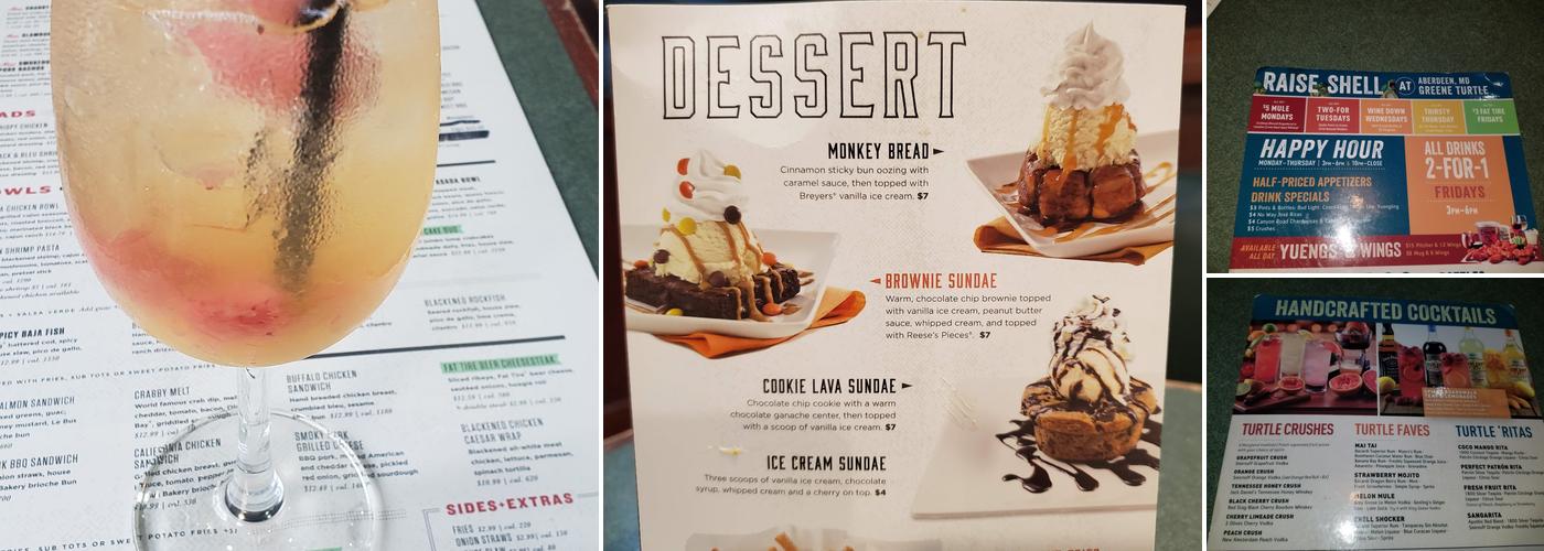 The Greene Turtle Sports Bar & Grille Menu