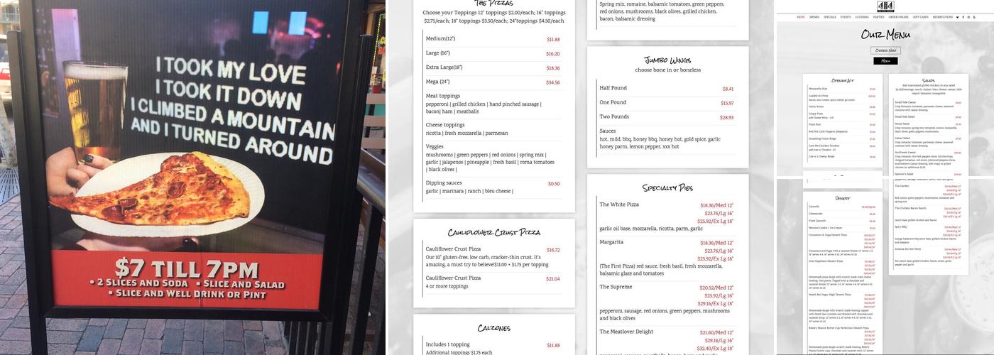 414 Pub Pizza & Karaoke - Tempe Menu