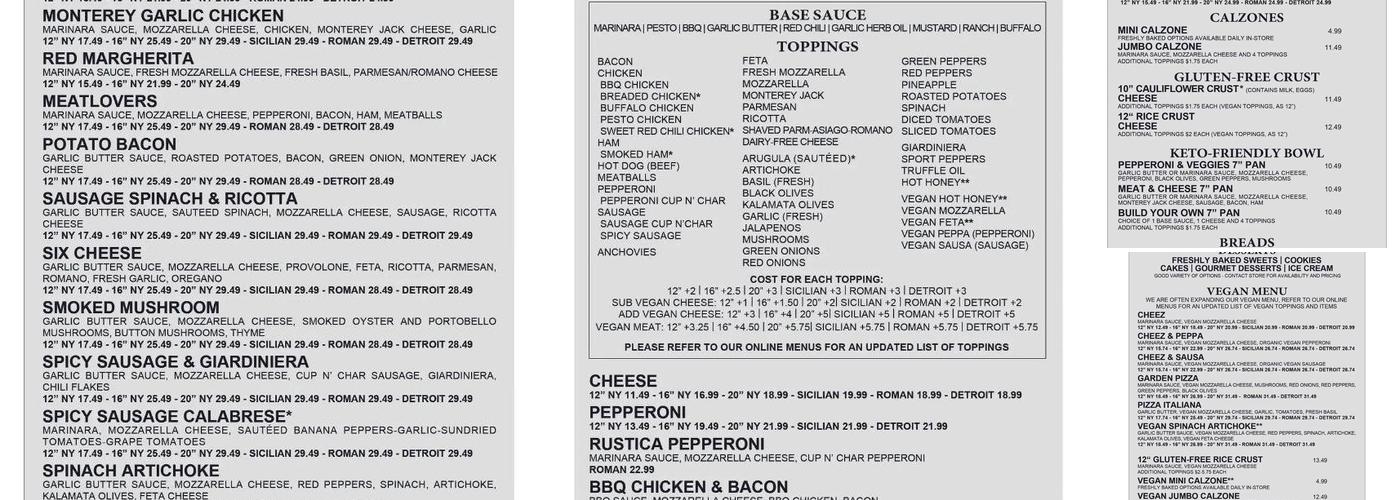 Slices Menu