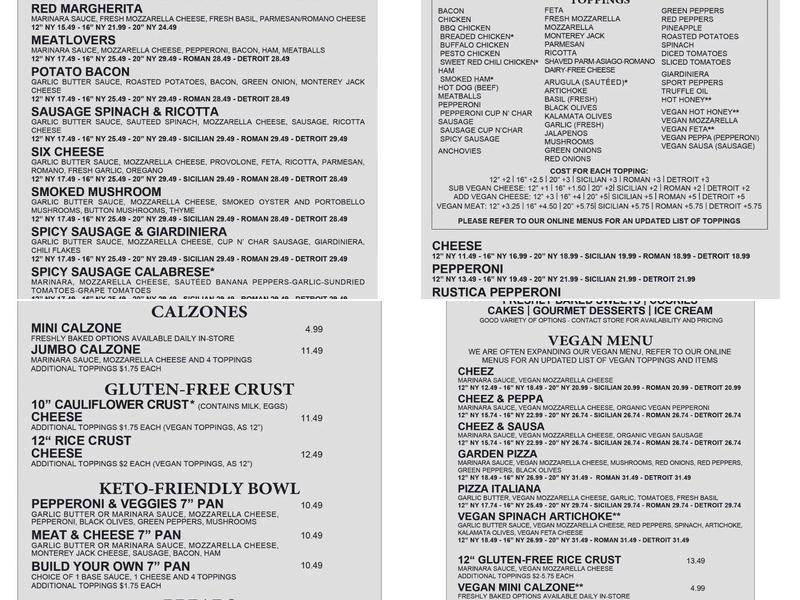 Slices Menu