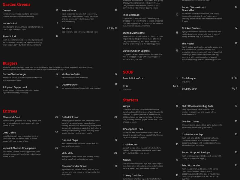 Tom Foolery's Restaurant & Bar, Middletown Menu, Reviews (354