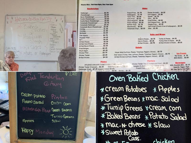 Red Top Cafe Menu