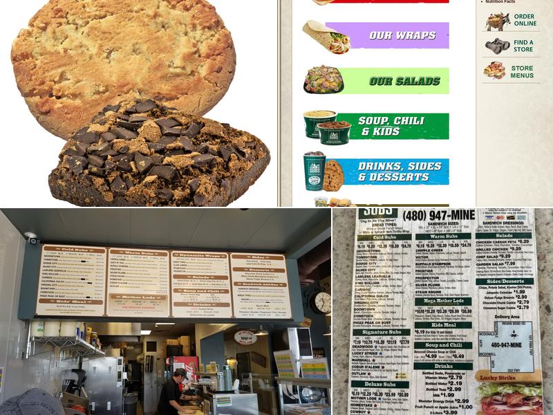 Silver Mine Subs Menu