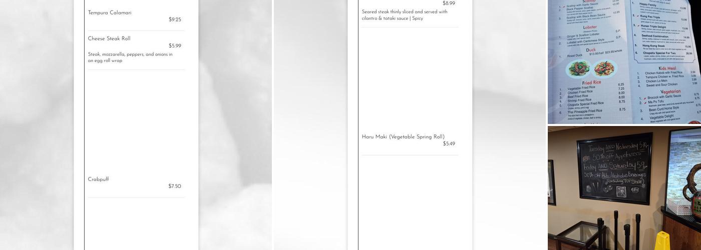 Chopstix - Martinsville Menu