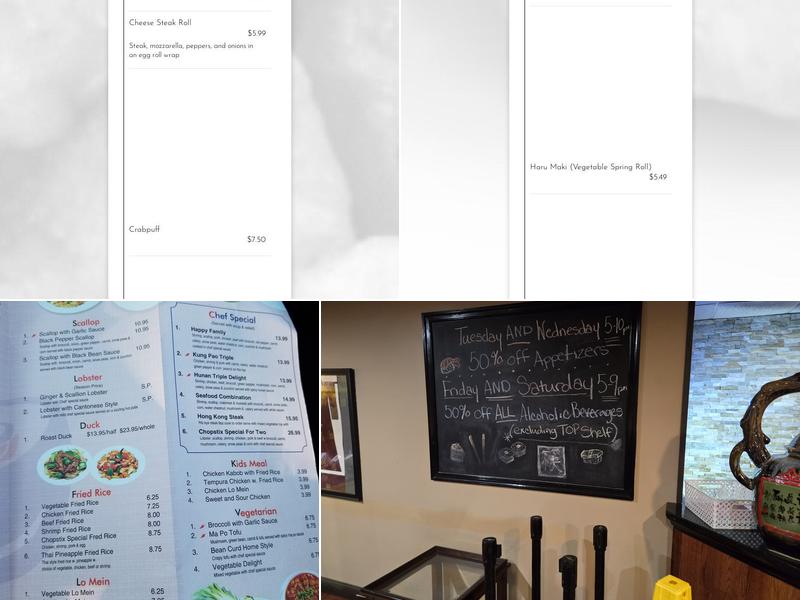 Chopstix - Martinsville Menu