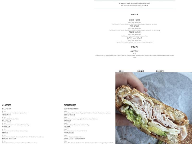 Dilly's Deli Menu