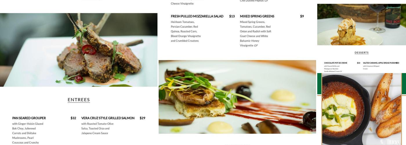 House of Tricks Menu