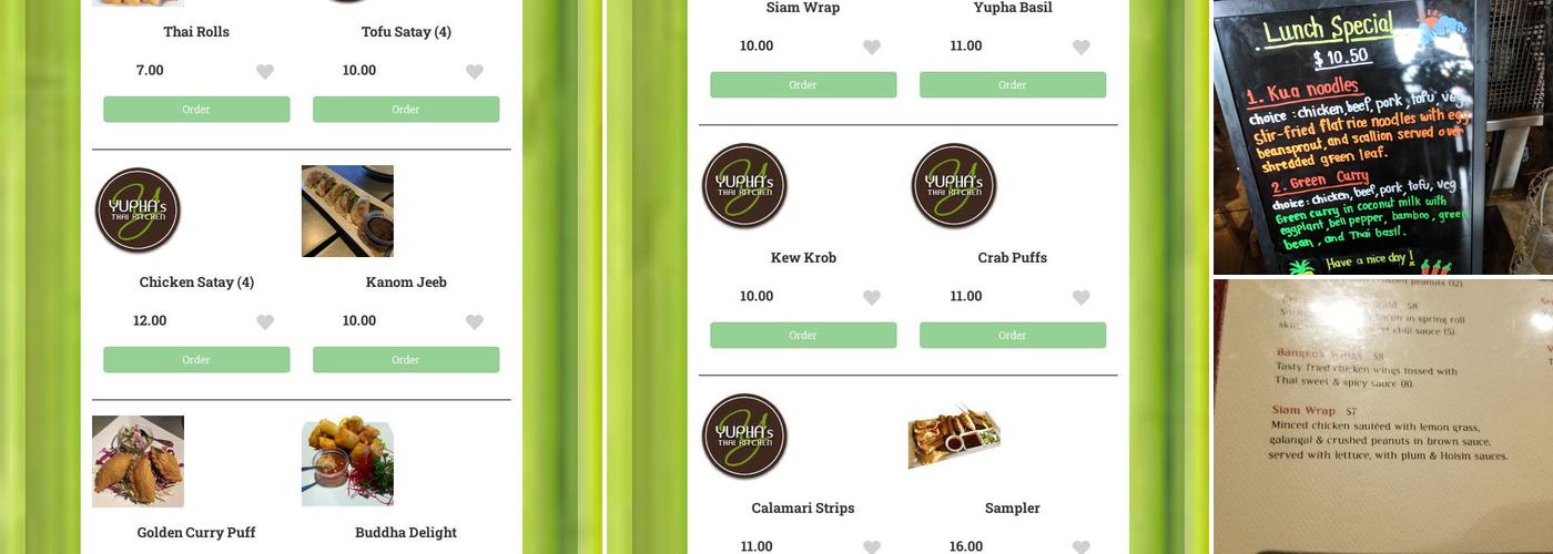 Yupha's Thai Kitchen Menu
