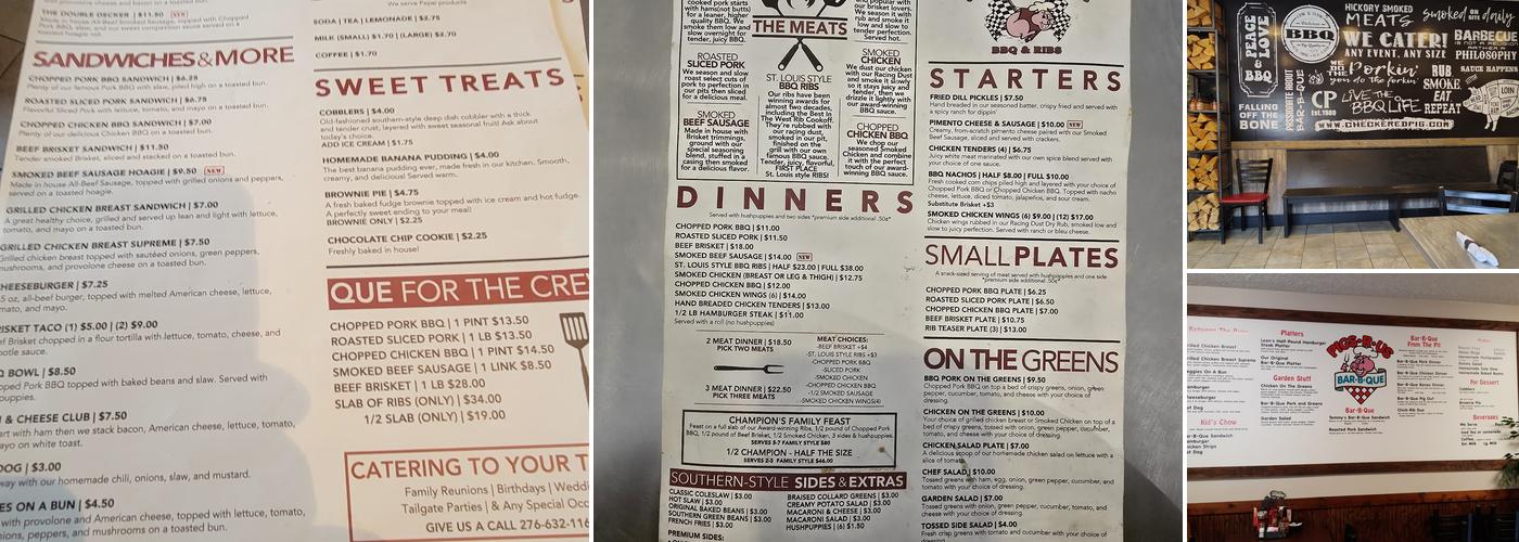 Checkered Pig BBQ & Ribs Menu