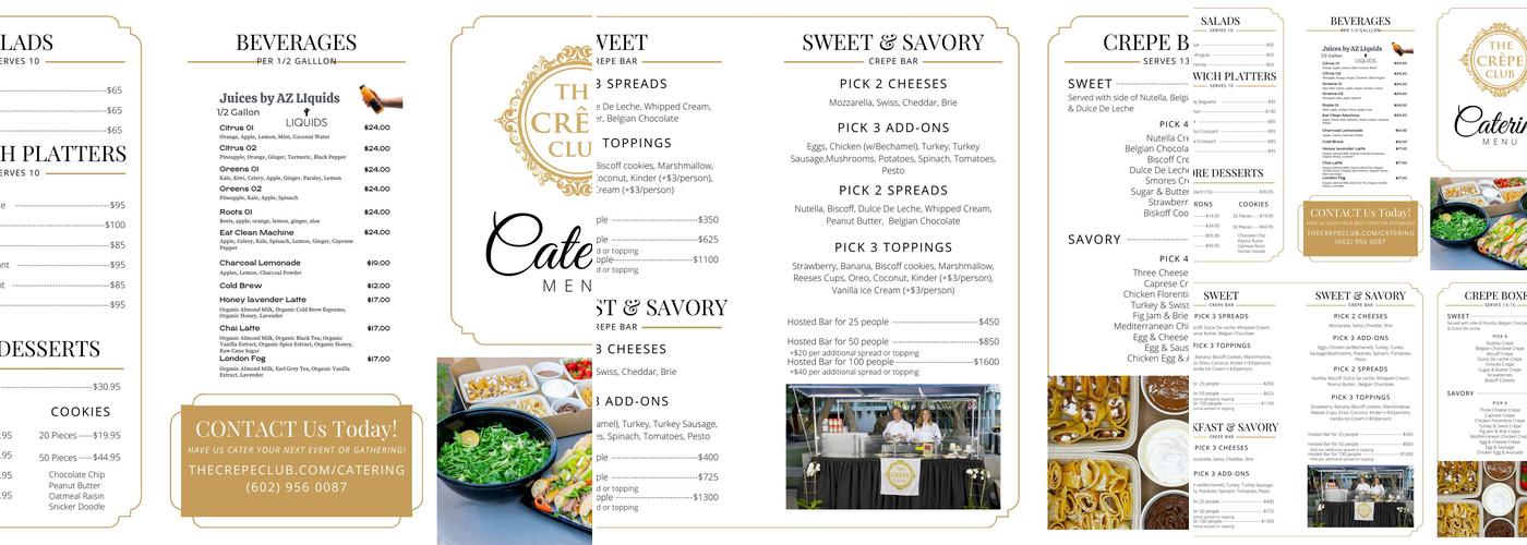 The Crêpe Club Menu