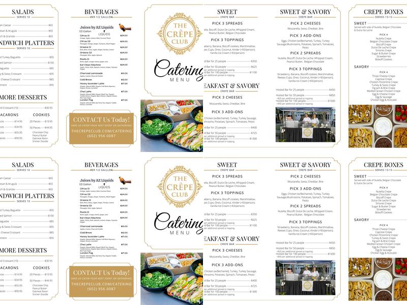 The Crêpe Club Menu