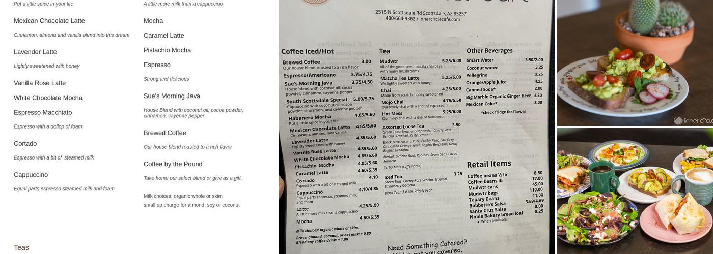 Inner Circle Cafe Menu