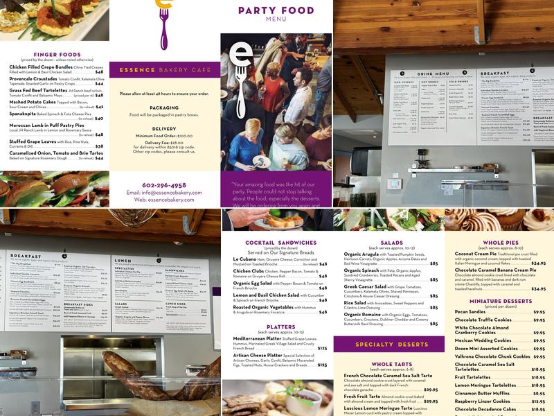 Essence Bakery Cafe Menu