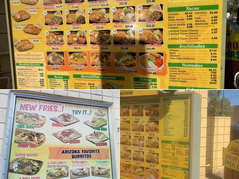 Filiberto's Mexican Food Menu