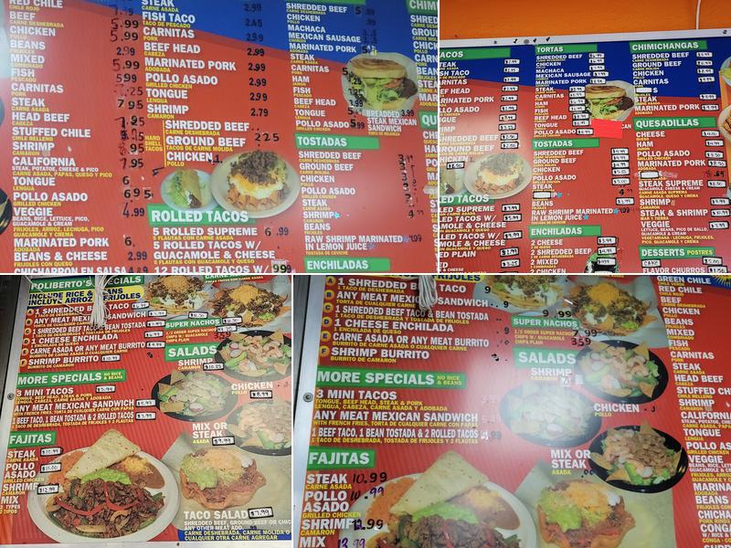 Poliberto’s Menu