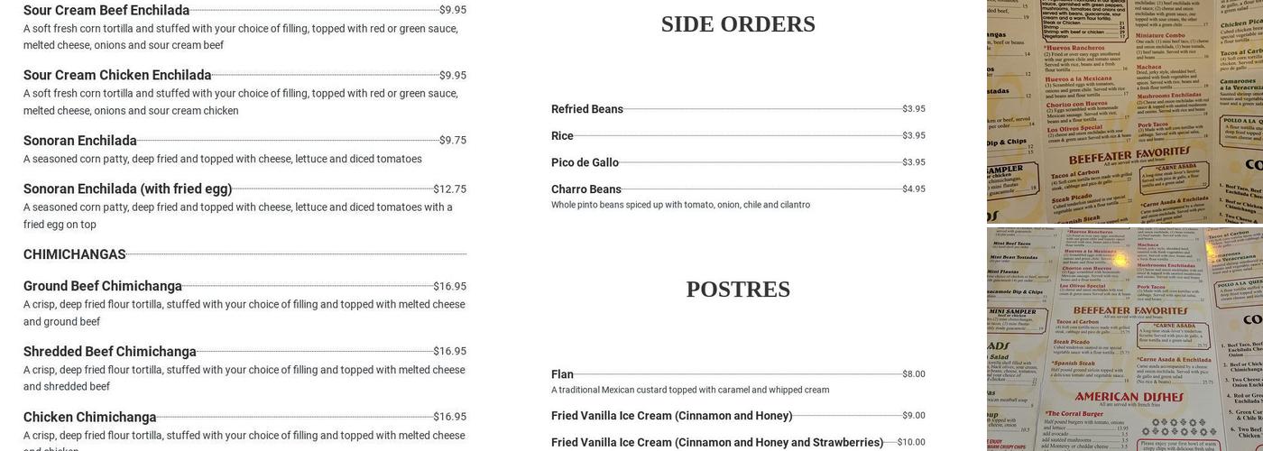 Los Olivos Mexican Patio Menu