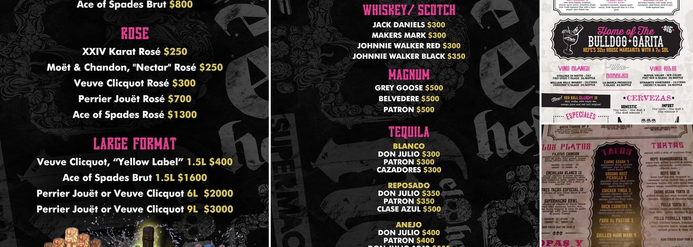 El Hefe Scottsdale Menu