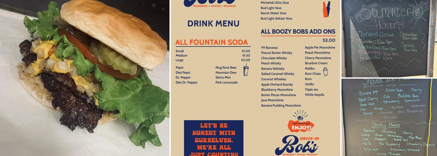 Bob's Drive In Menu