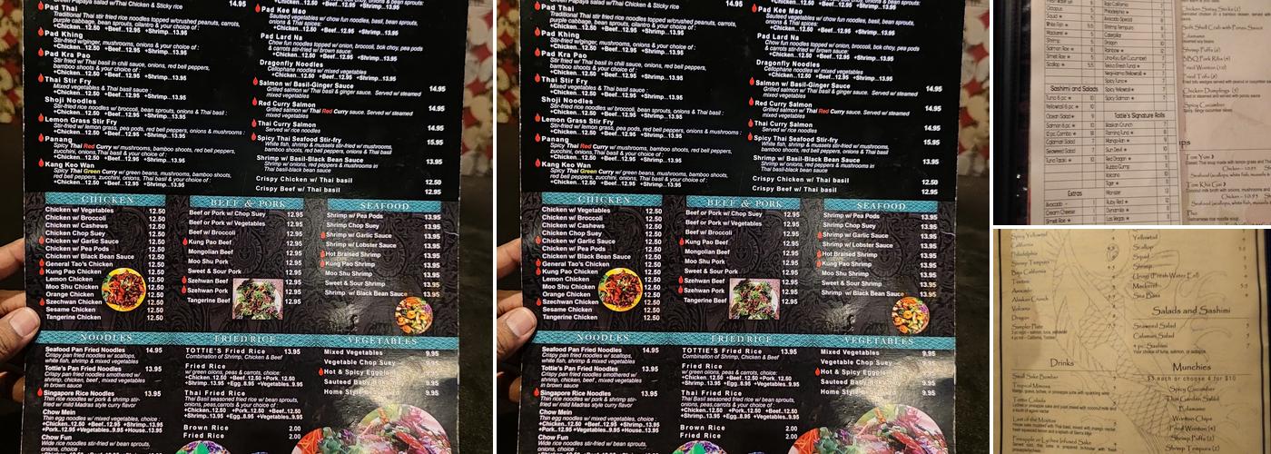 Tottie's Asian Fusion | South Scottsdale Menu