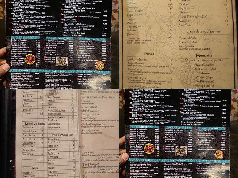 Tottie's Asian Fusion | South Scottsdale Menu