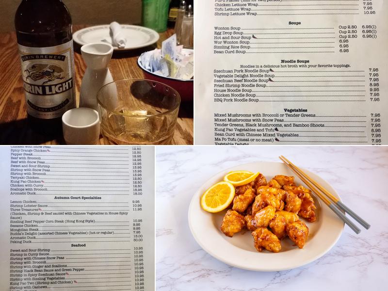 Autumn Court Chinese Restaurant Menu