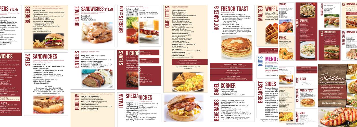 Middletown Diner Menu