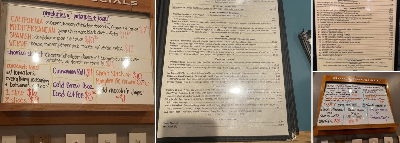 Randy's Restaurant & Ice Cream Menu