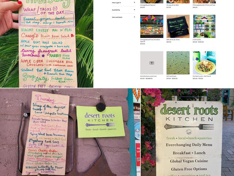 Desert Roots Kitchen Menu