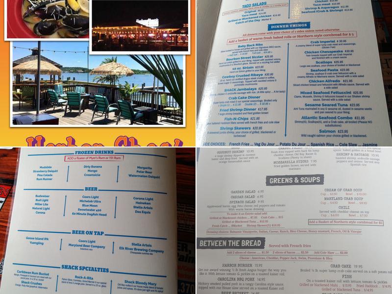 Harbor Shack Menu
