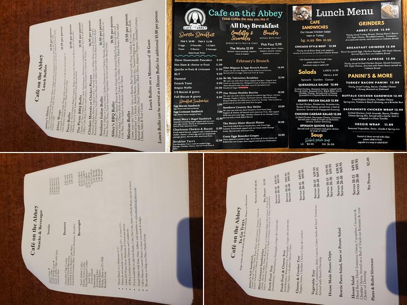 Café on the Abbey Menu