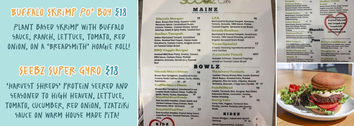 Seedz Café Menu