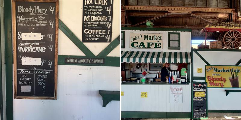 Julia's Market Cafe Menu