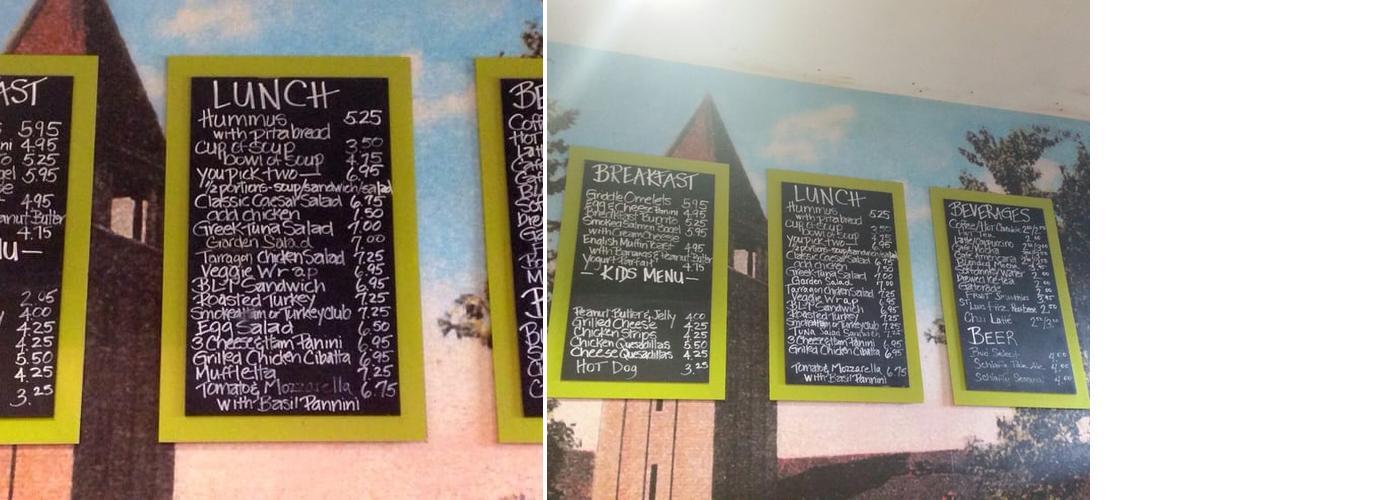 Forest Perk Cafe Menu