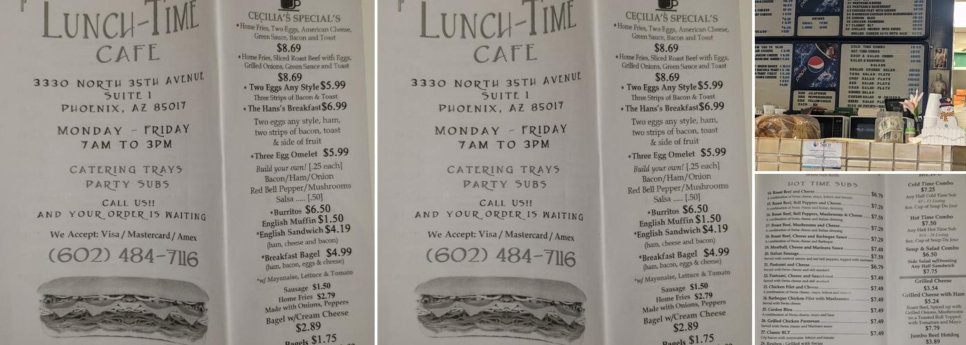 Lunch Time Menu