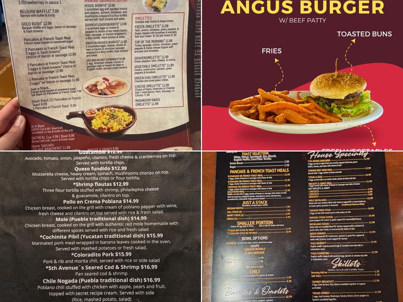 5th Avenue Cafe Menu