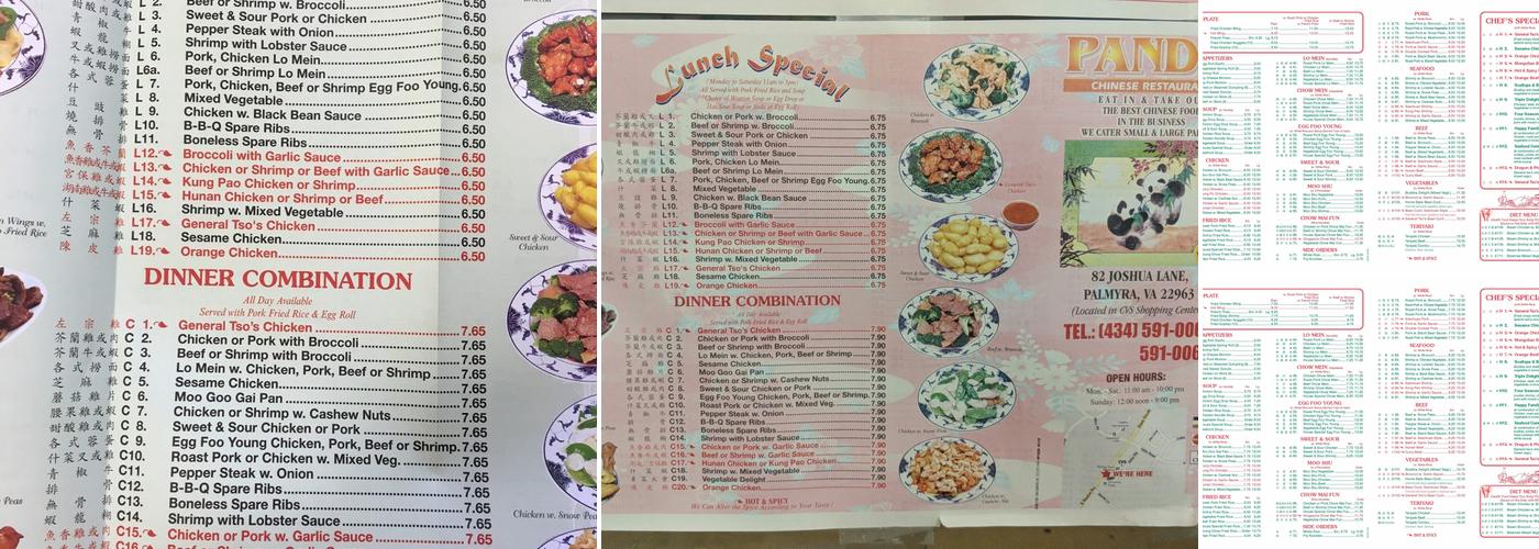 Panda Kitchen Menu