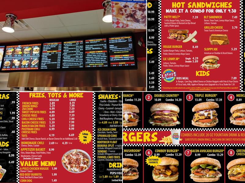 Lennys Burgers Menu