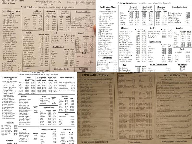 Grand Wok Chinese Kitchen Menu